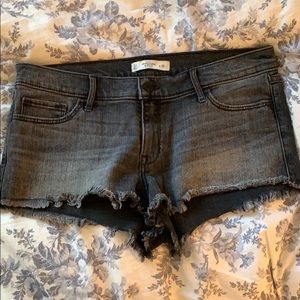 Abercrombie black jean shorts